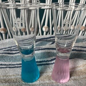 Colorful Glass Shot Glasses Caribbean Royal cruise cordials perfect condition